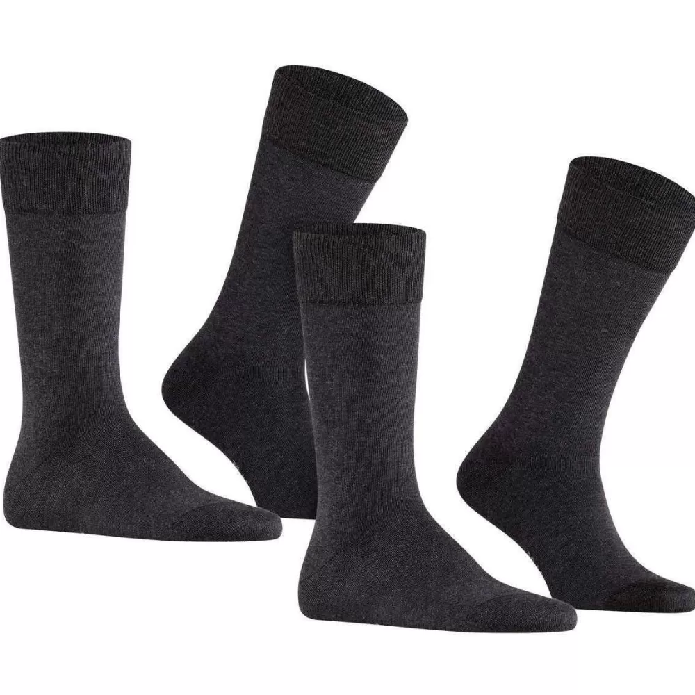 Falke Men's Socks^Grey Happy 2 Pack Socks