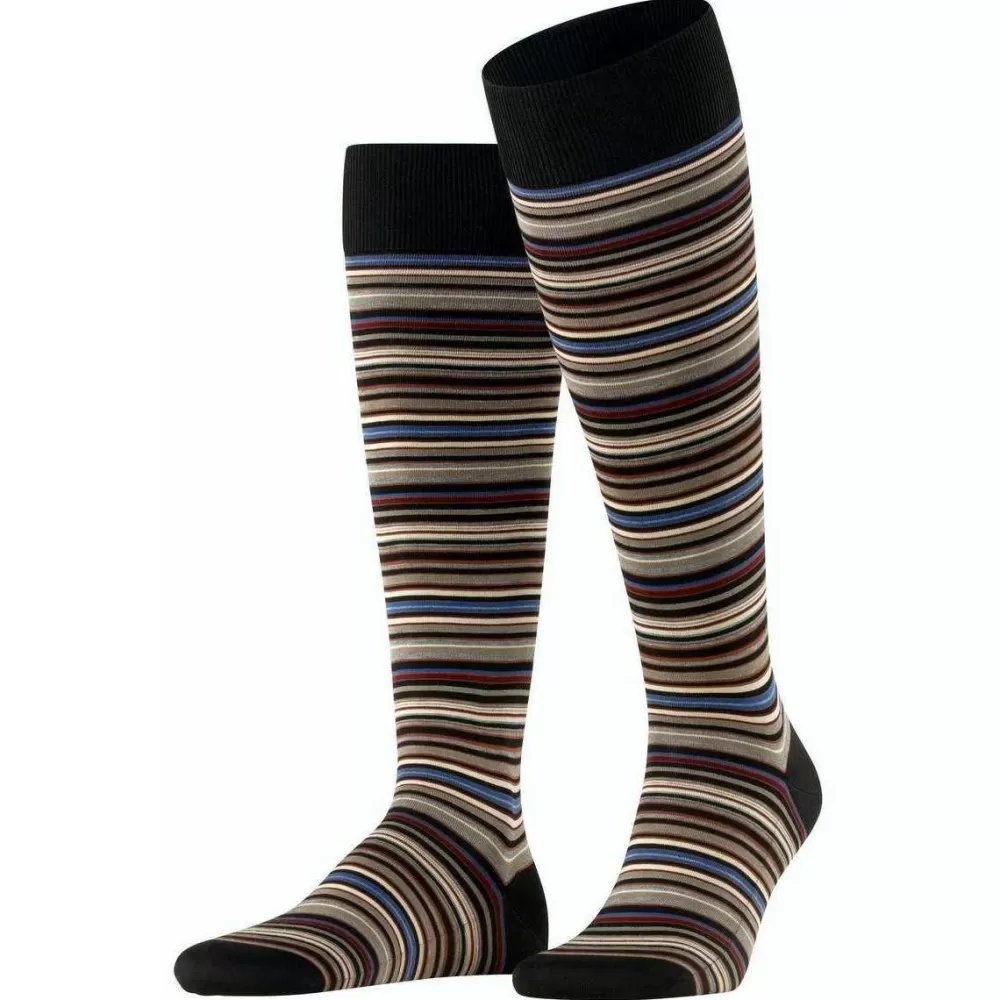 Falke Men's Socks^Grey Microblock Knee High Socks