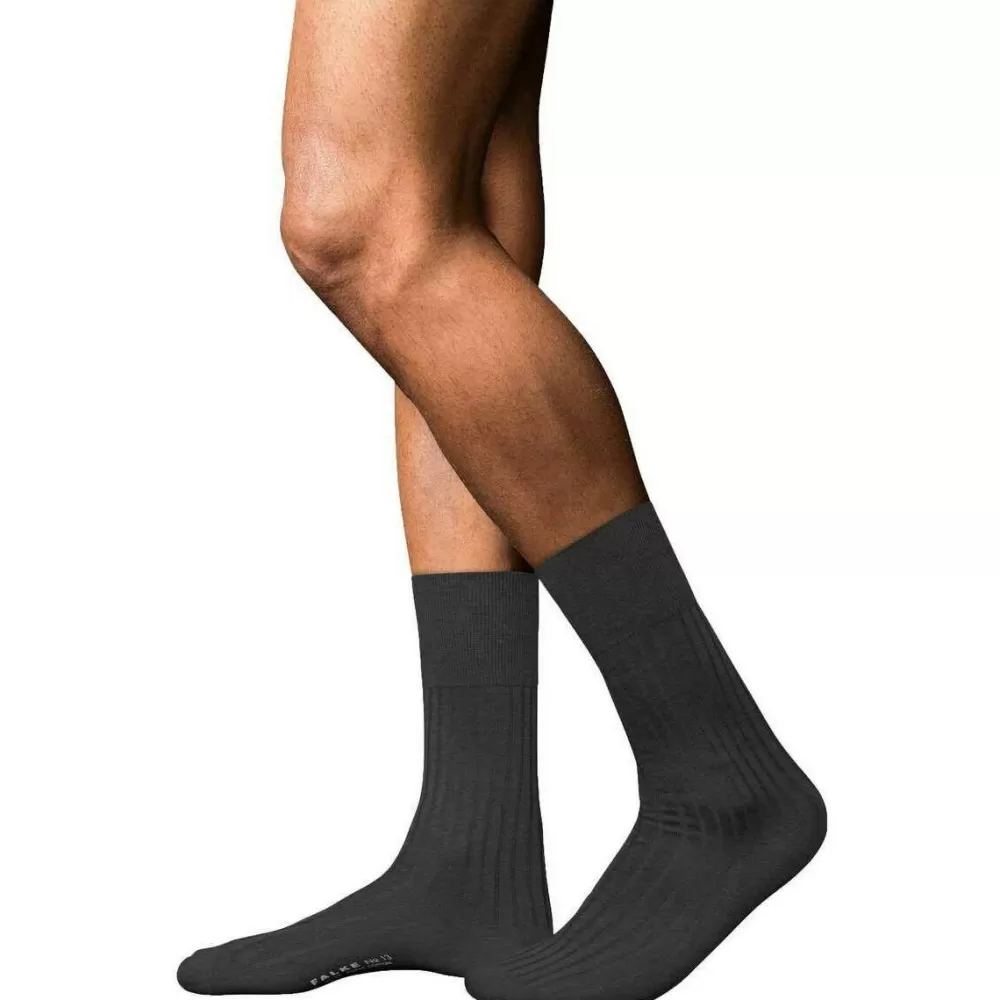 Falke Men's Socks^Grey No 13 Finest Piuma Cotton Socks