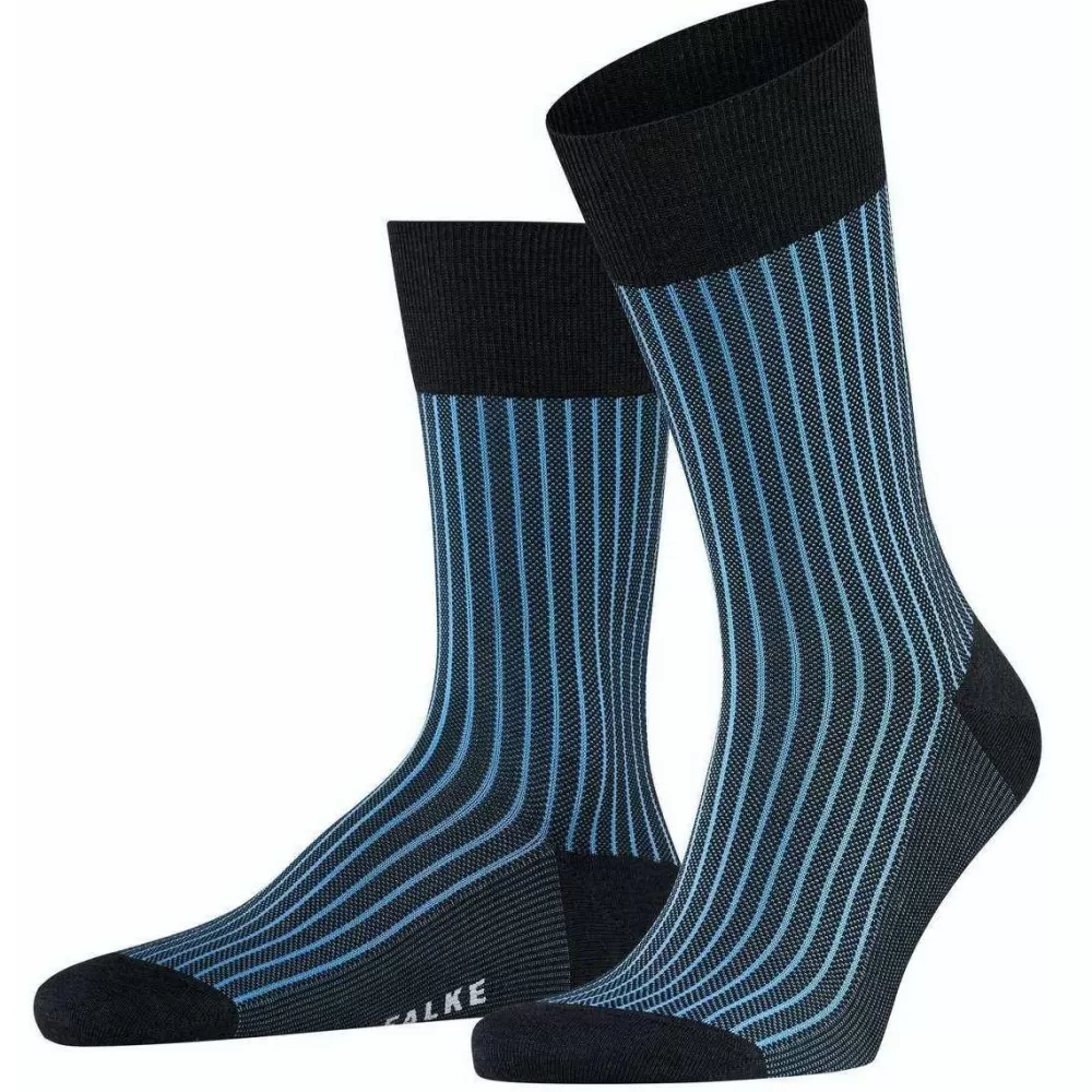 Falke Men's Socks^Grey Oxford Stripe Socks