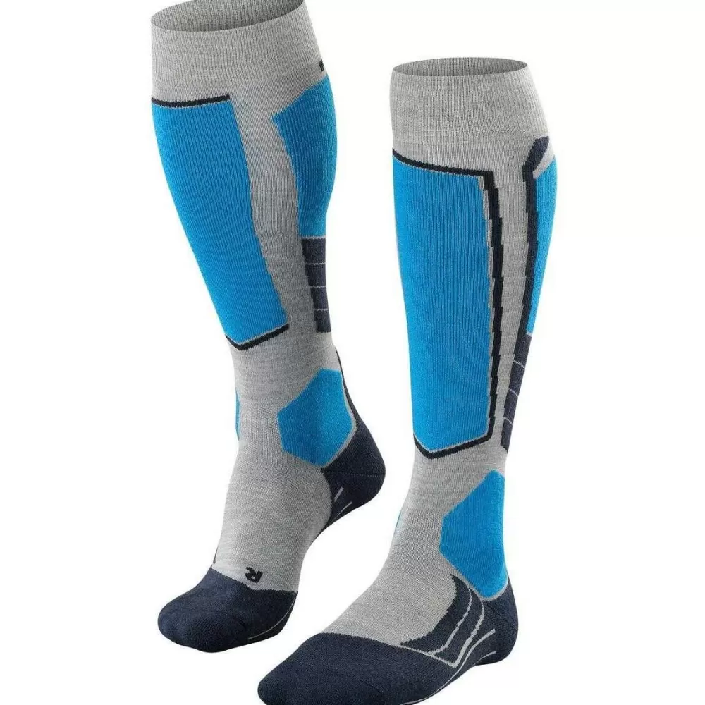 Falke Men's Socks^Grey Sk2 Intermediate Wool Knee High Socks