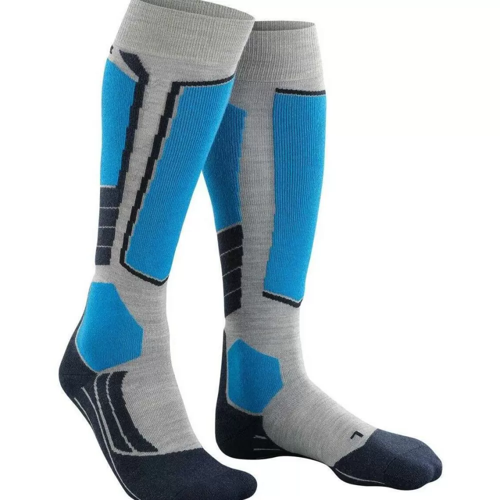 Falke Men's Socks^Grey Sk2 Intermediate Wool Knee High Socks