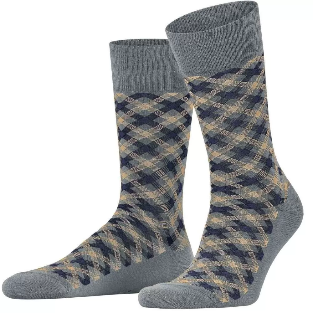 Falke Men's Socks^Grey Smart Check Socks