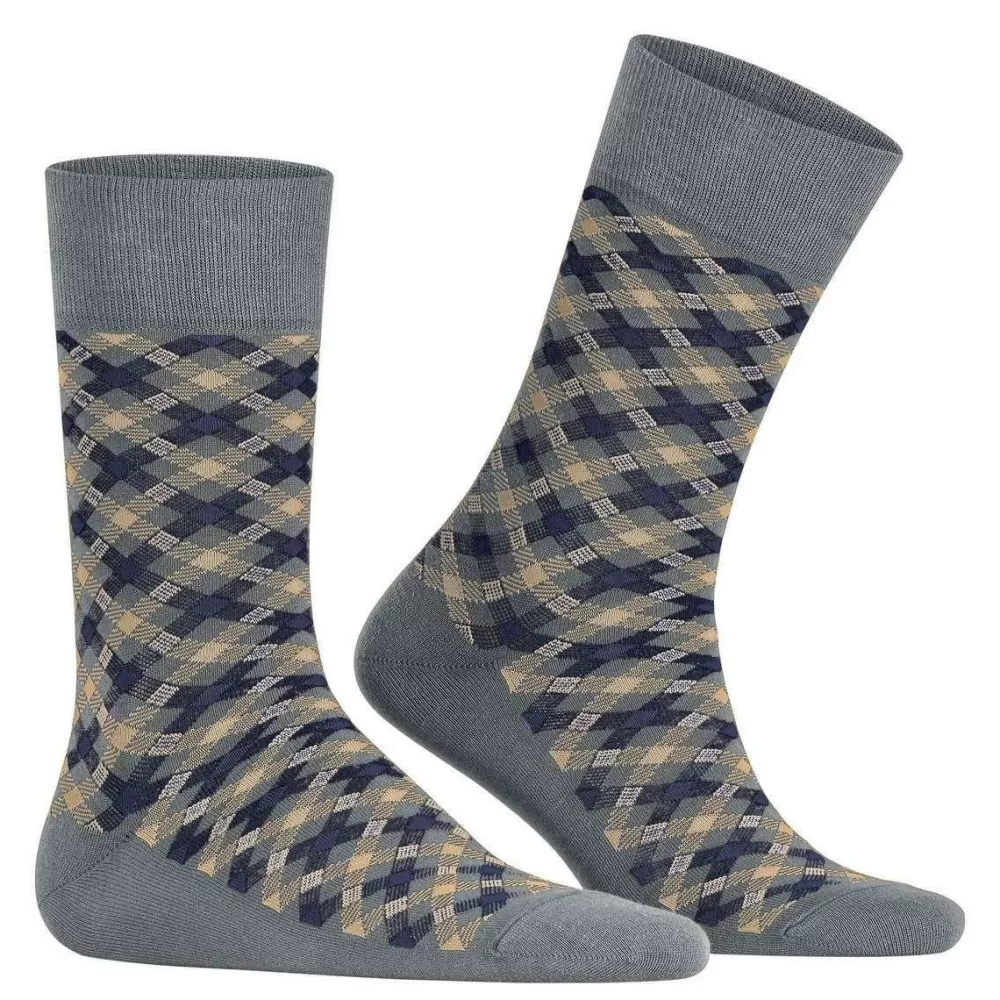 Falke Men's Socks^Grey Smart Check Socks