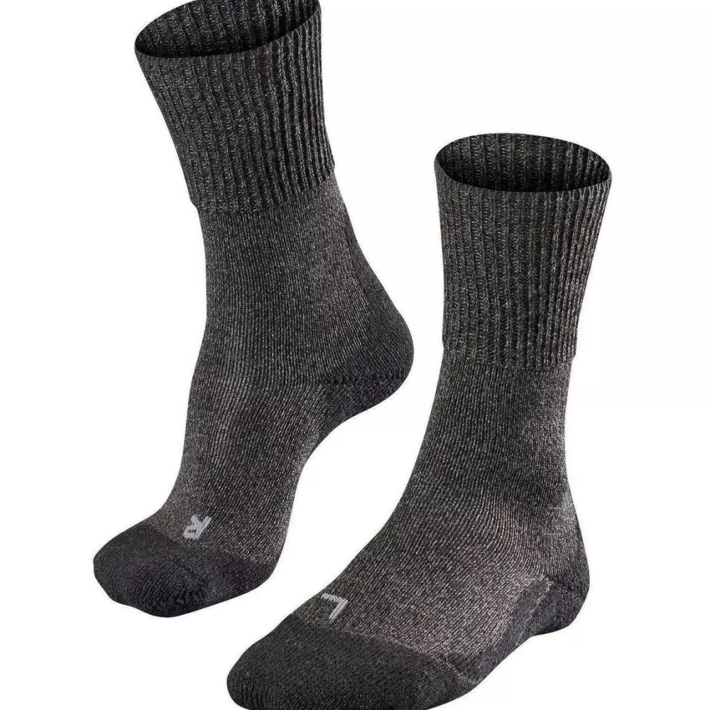 Falke Men's Socks^Grey Trekking 1 Strong Wool Socks
