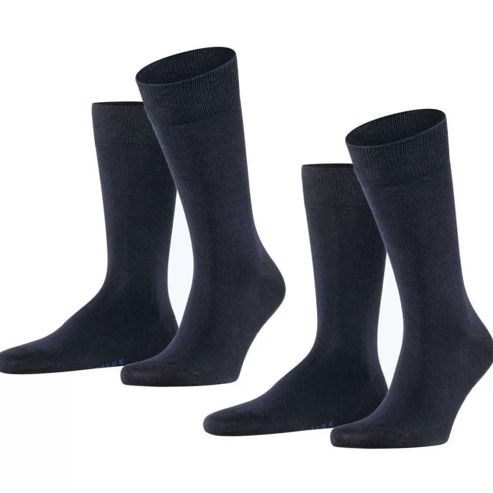Falke Men's Socks^Navy Happy 2 Pack Socks