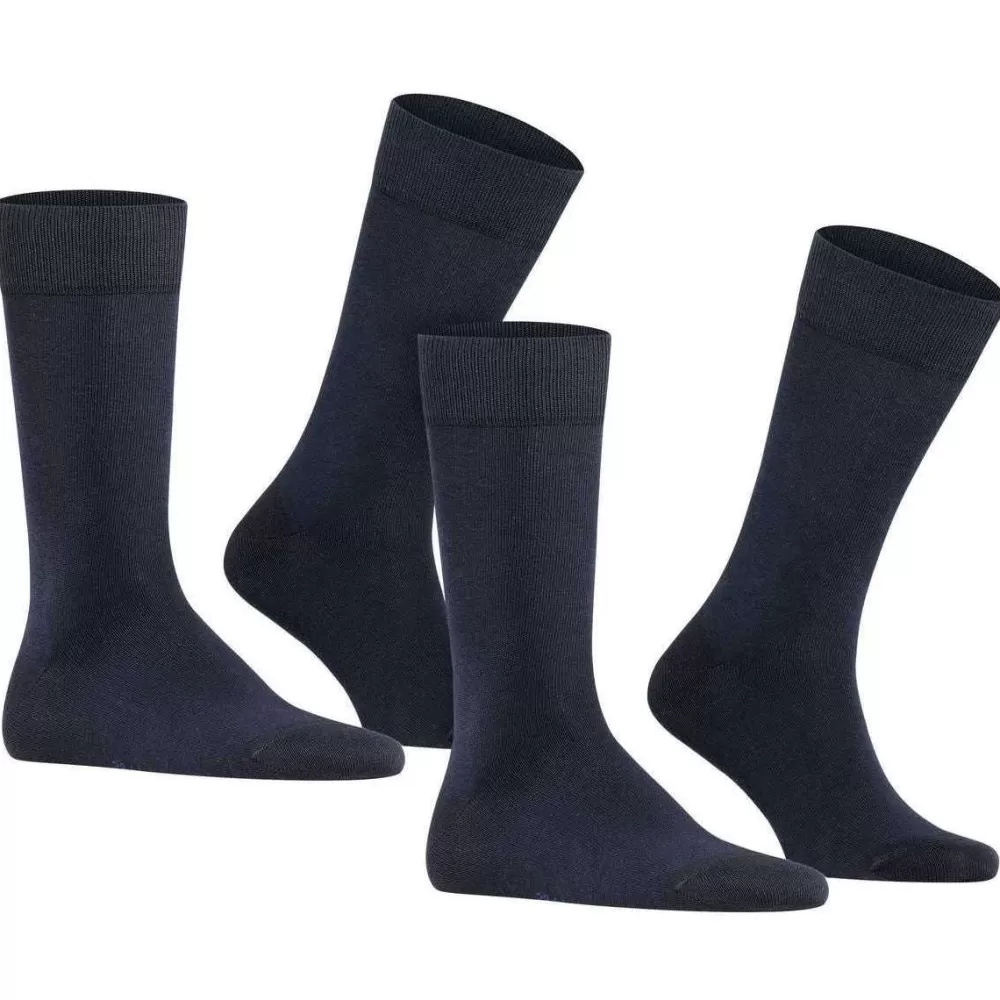 Falke Men's Socks^Navy Happy 2 Pack Socks