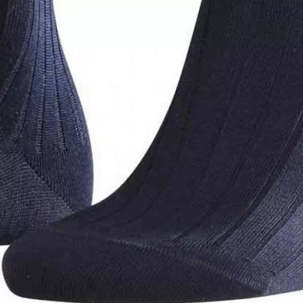 Falke Men's Socks^Navy Milano Knee High Socks