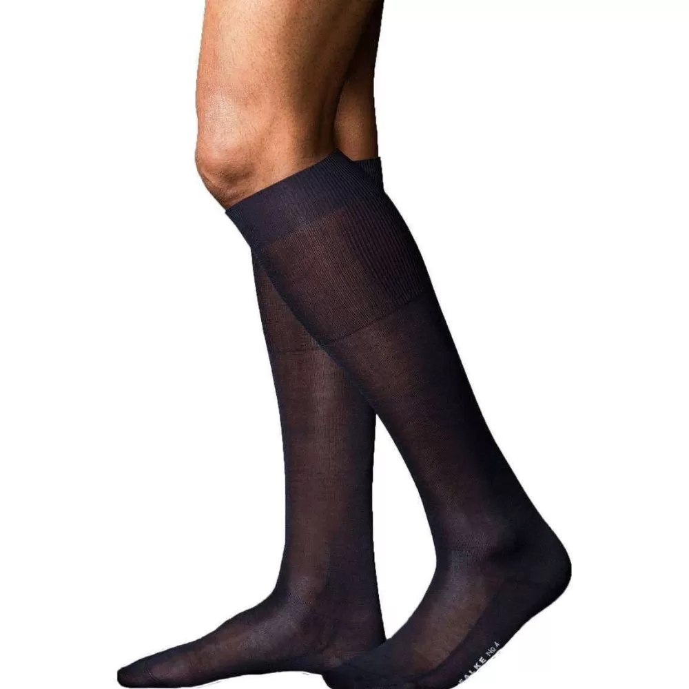 Falke Men's Socks^Navy No4 Pure Silk Knee High Socks