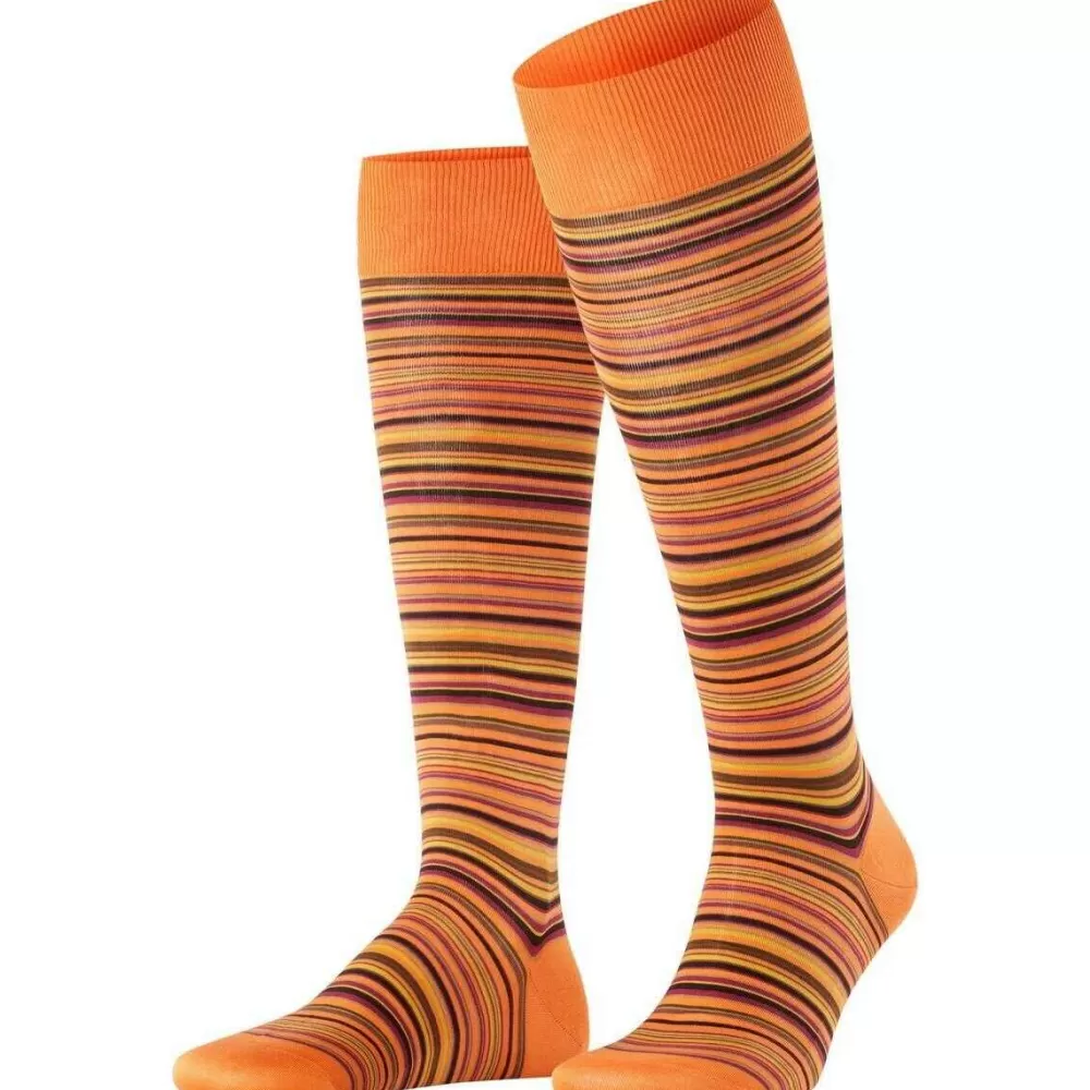 Falke Men's Socks^Orange Microblock Knee High Socks