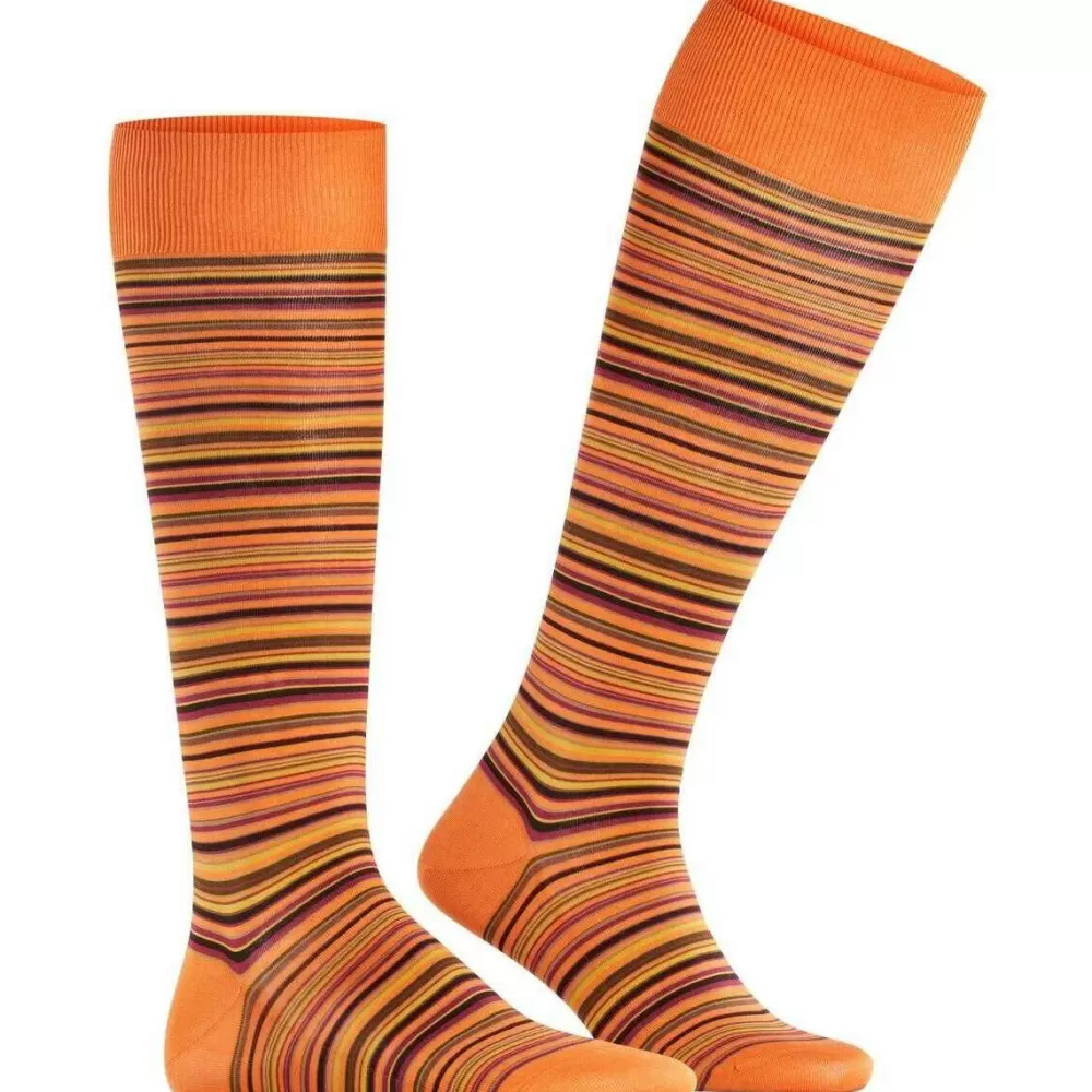 Falke Men's Socks^Orange Microblock Knee High Socks