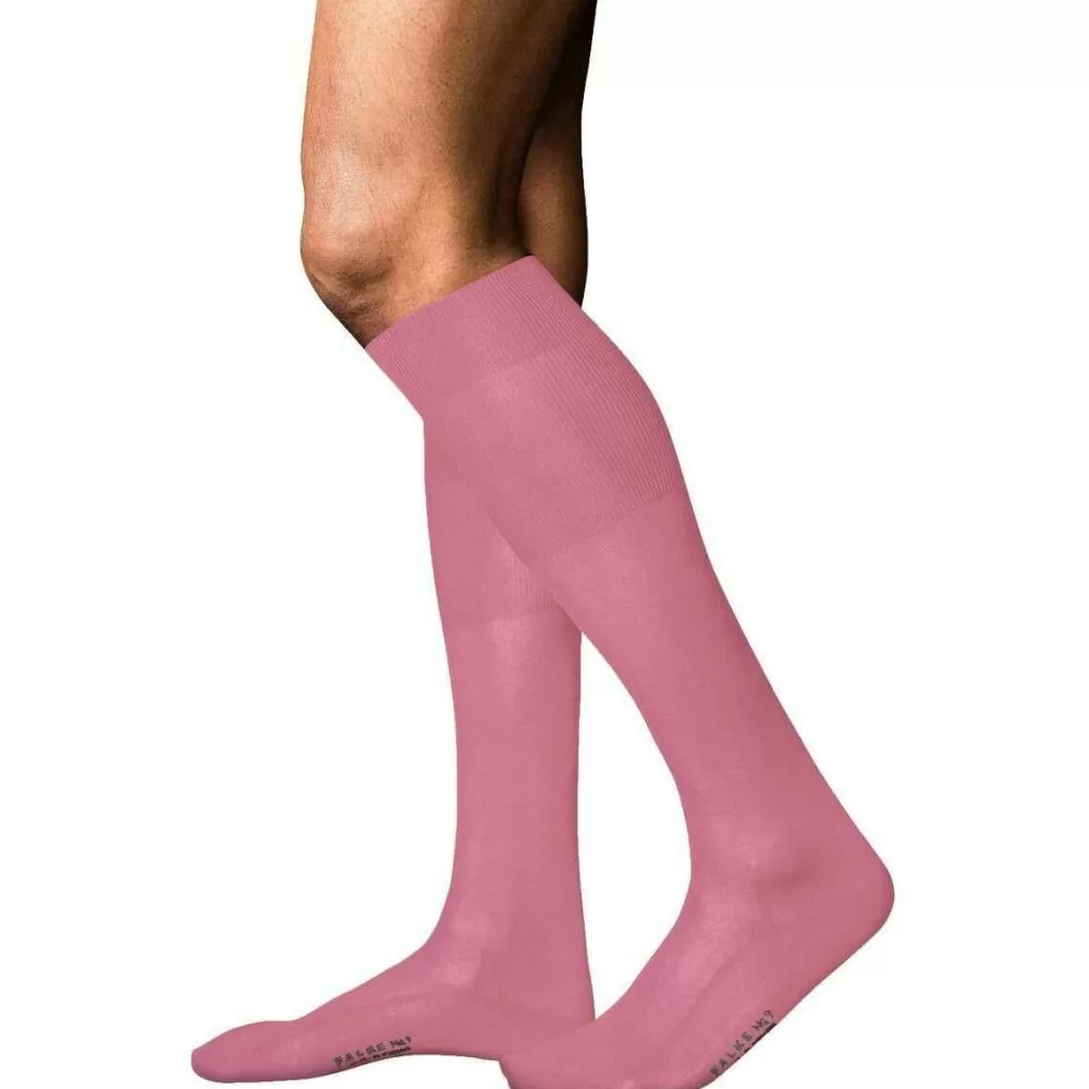 Falke Men's Socks^Pink No 9 Pure Fil D´Ecosse Knee High Socks