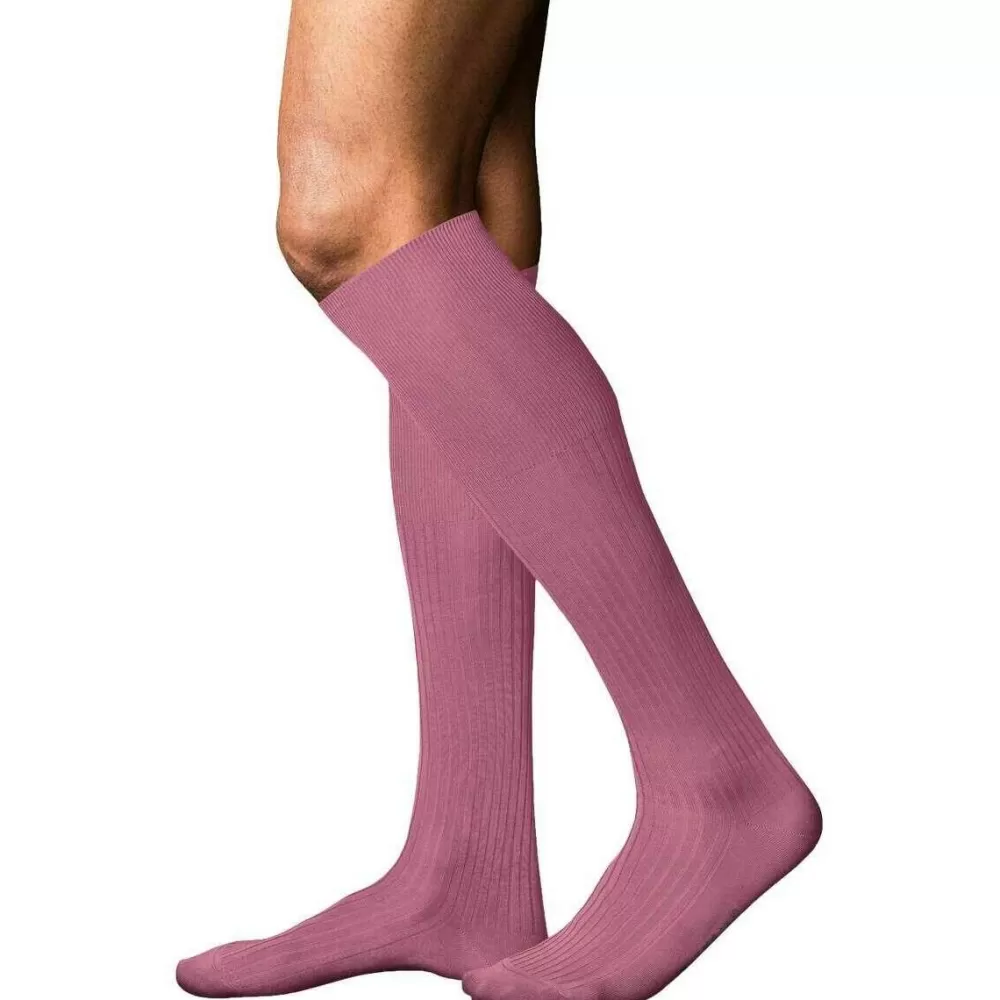 Falke Men's Socks^Pink No 10 Pure Fil D´Ecosse Knee High Socks