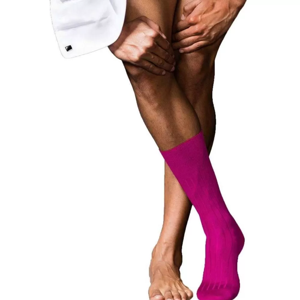 Falke Men's Socks^Pink No2 Finest Midcalf Cashmere Socks