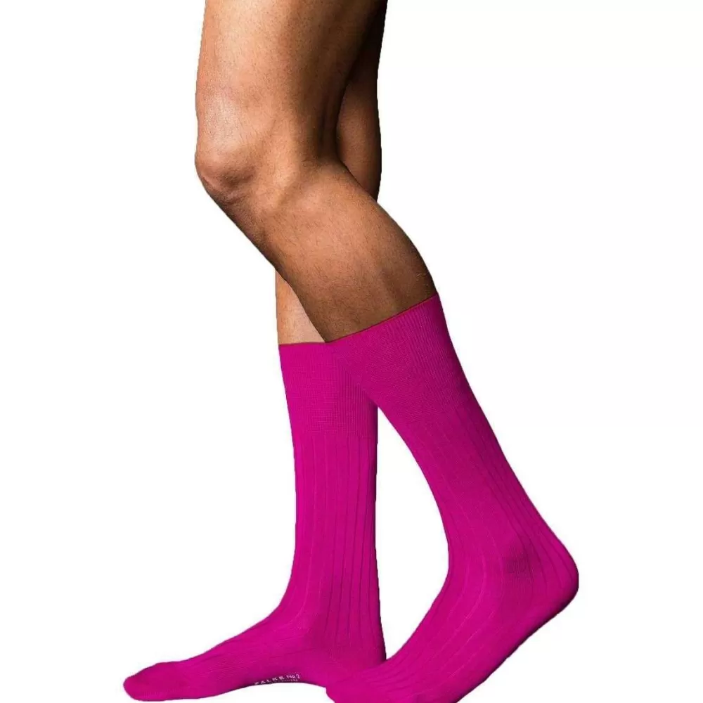 Falke Men's Socks^Pink No2 Finest Midcalf Cashmere Socks