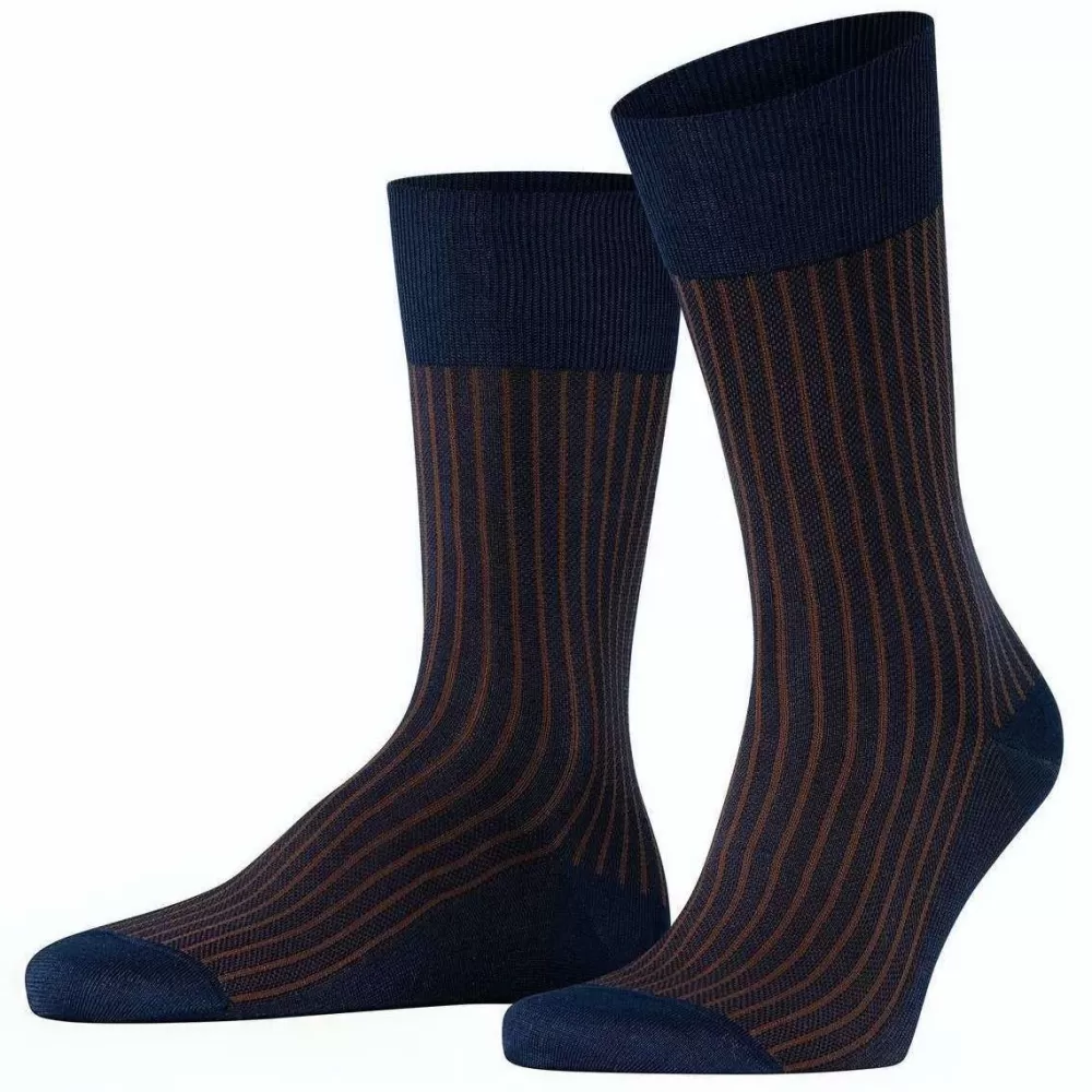 Falke Men's Socks^Purple Oxford Stripe Socks