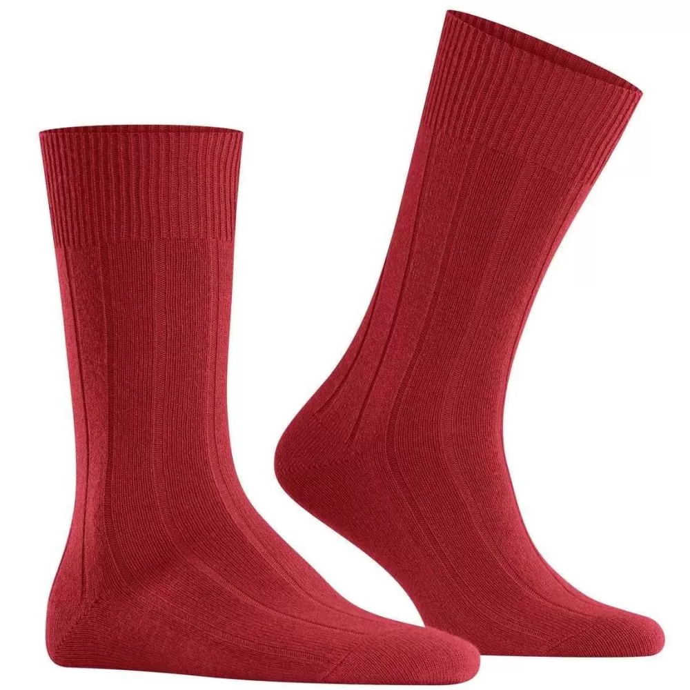 Falke Men's Socks^Red Lhasa Rib Socks