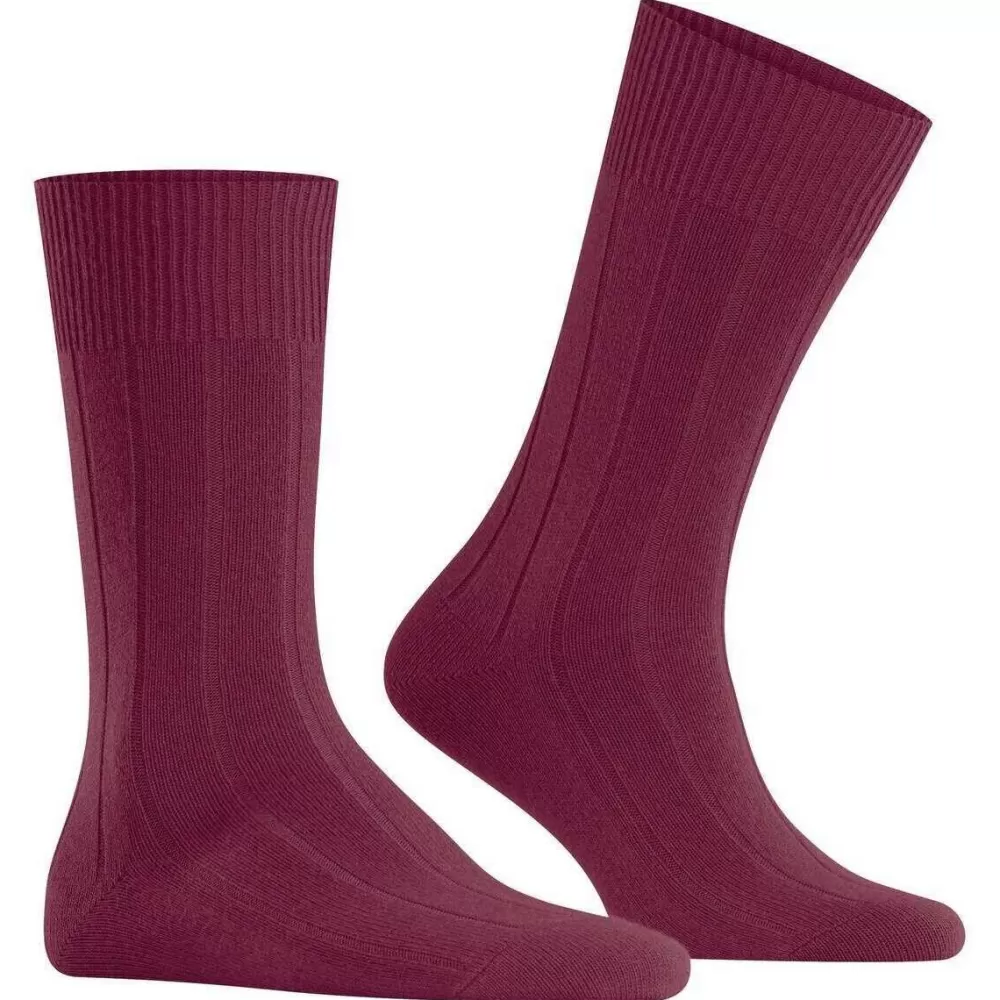 Falke Men's Socks^Red Lhasa Rib Socks