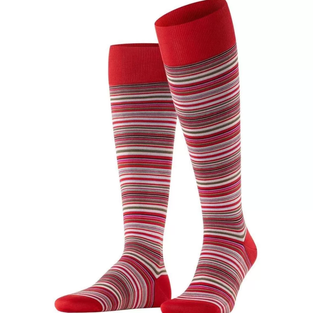 Falke Men's Socks^Red Microblock Knee High Socks