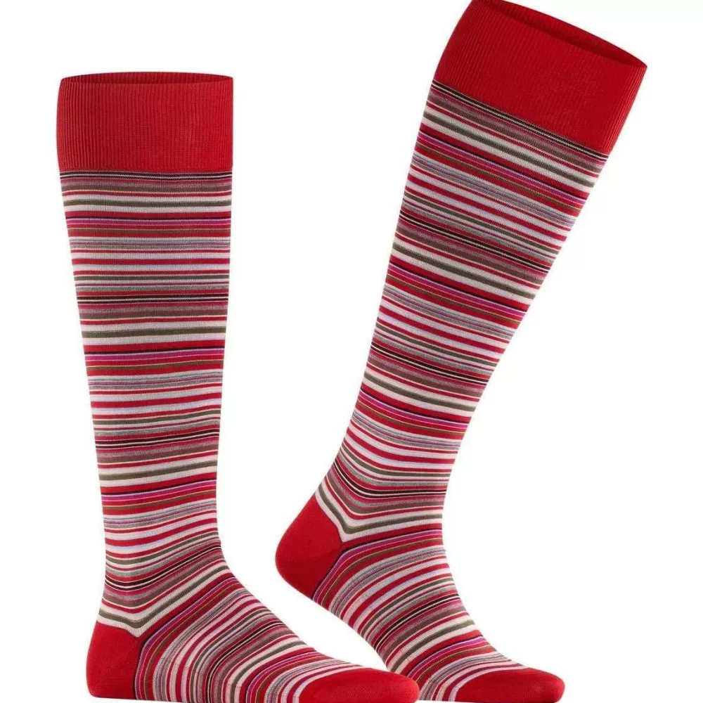 Falke Men's Socks^Red Microblock Knee High Socks