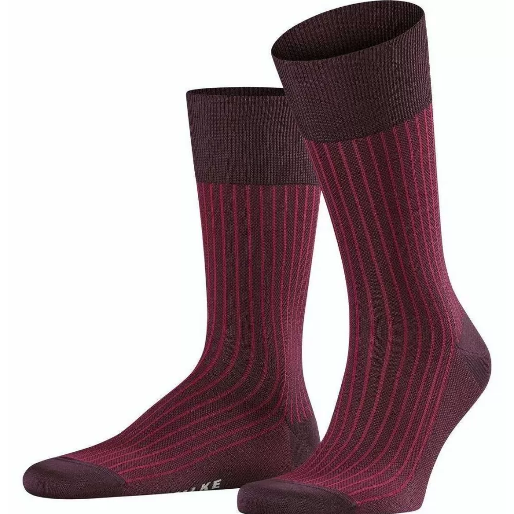 Falke Men's Socks^Red Oxford Stripe Socks
