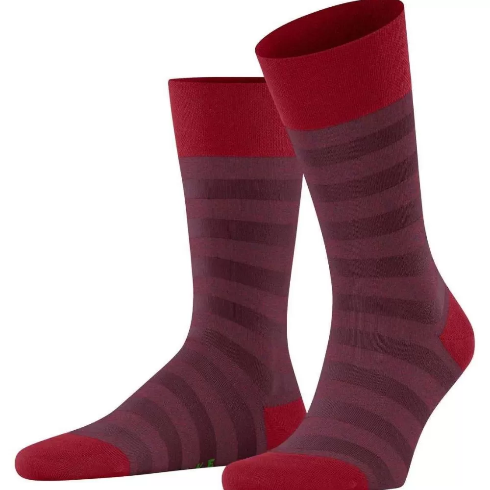 Falke Men's Socks^Red Sensitive Mapped Line Socks