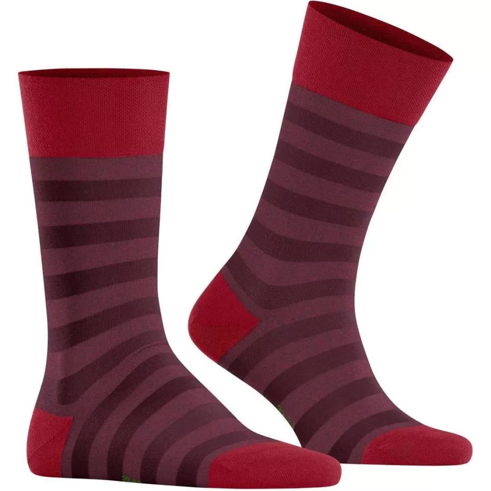 Falke Men's Socks^Red Sensitive Mapped Line Socks