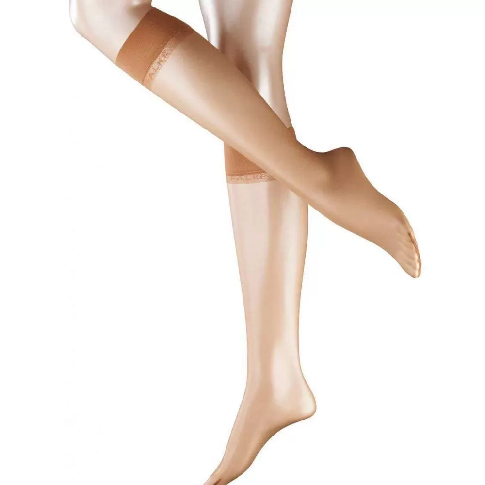 Falke Tights^Tan Shelina 12 Denier Ultra-Transparent Sensitive Top Shimmer Knee-High Tights
