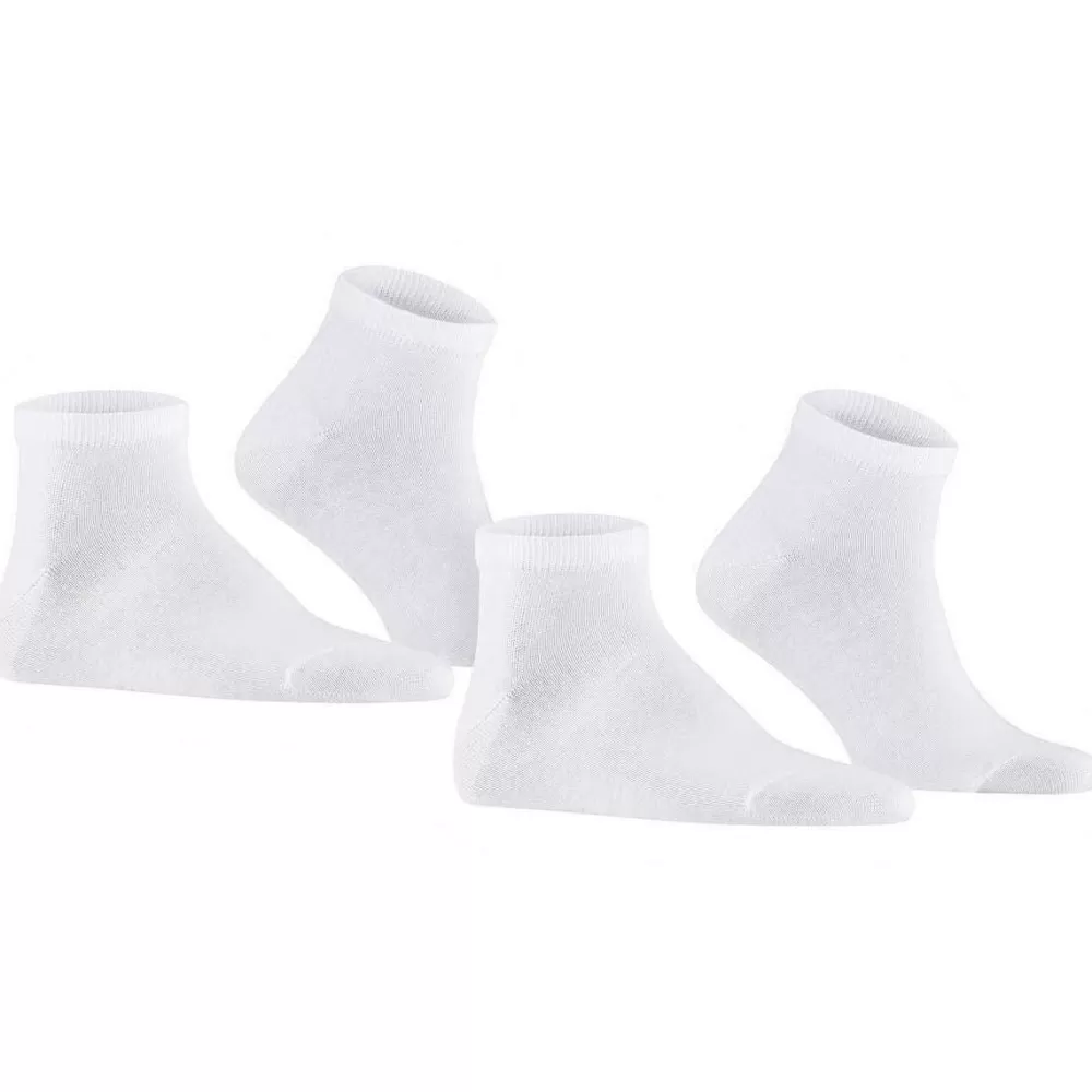 Falke Men's Socks^White Happy 2 Pack Sneaker Socks