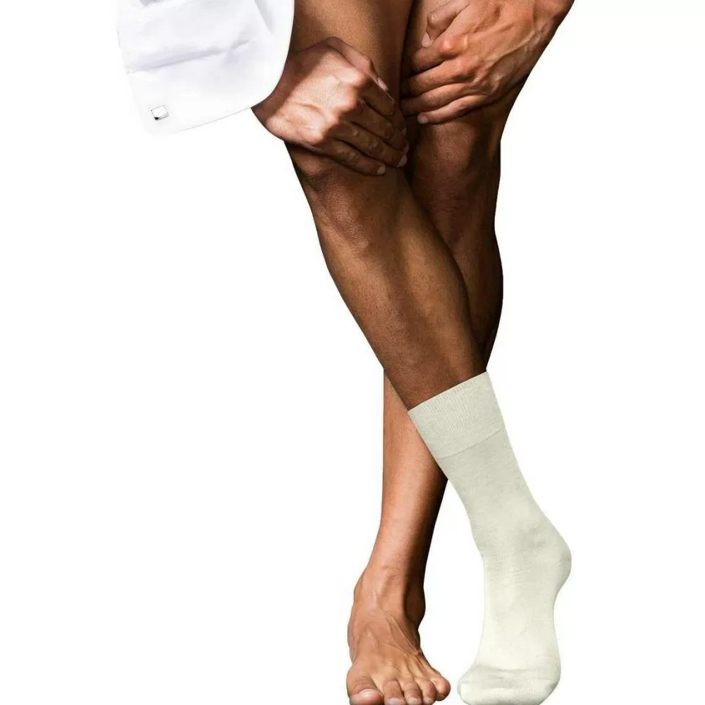 Falke Men's Socks^White No 6 Finest Merino Wool And Silk Socks