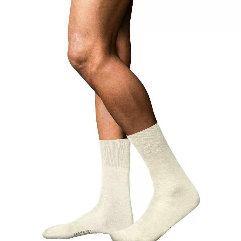 Falke Men's Socks^White No 6 Finest Merino Wool And Silk Socks