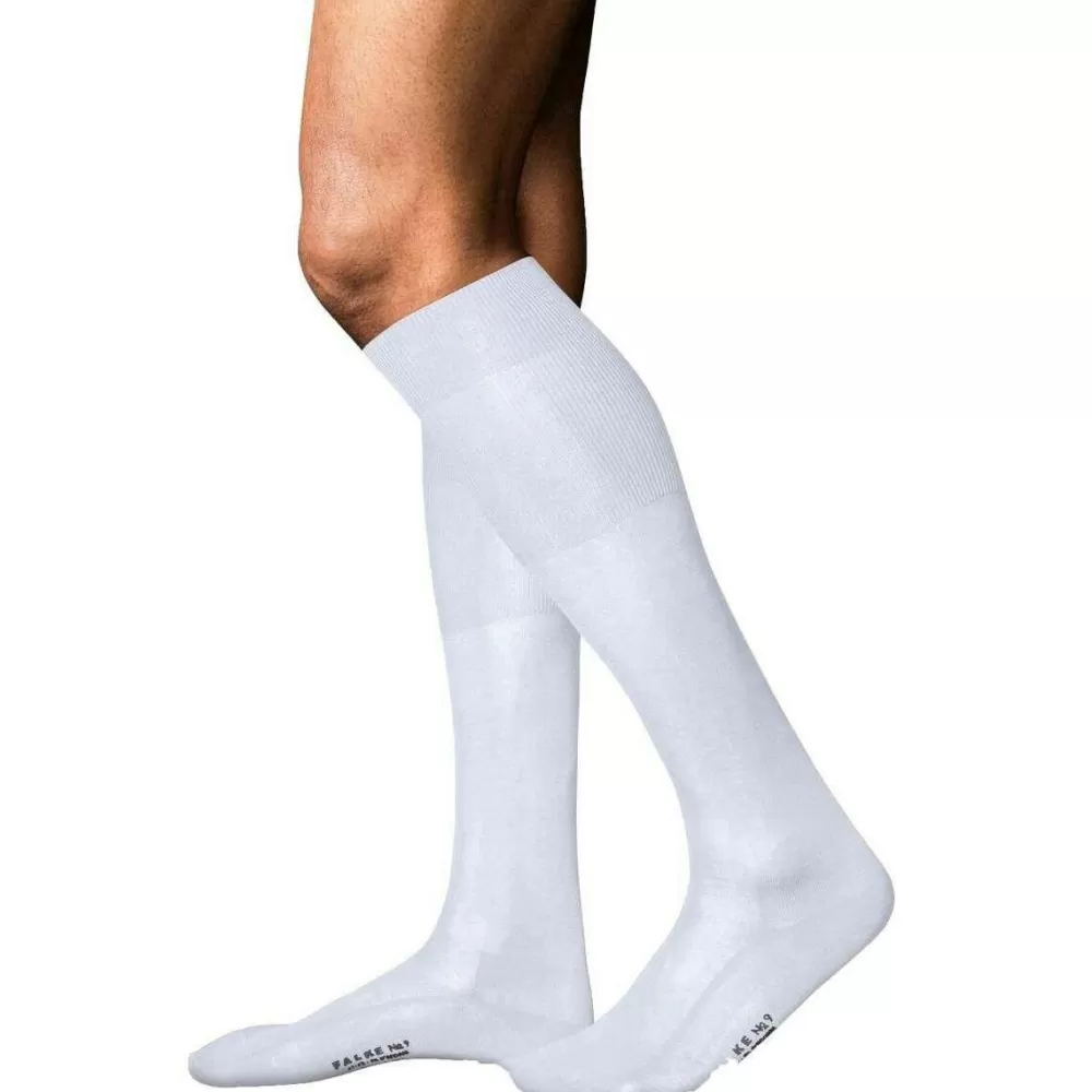 Falke Men's Socks^White No 9 Pure Fil D´Ecosse Knee High Socks