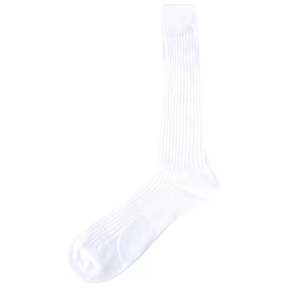 Pantherella Men's Socks^White Danvers Rib Over The Calf Cotton Lisle Socks